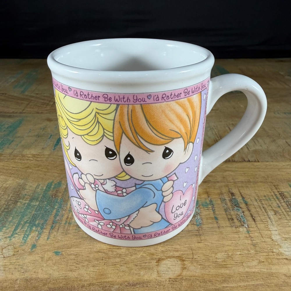 Vintage 1996 Precious Moments I'd Rather Be With You Enesco Ceramic Coffee Mug